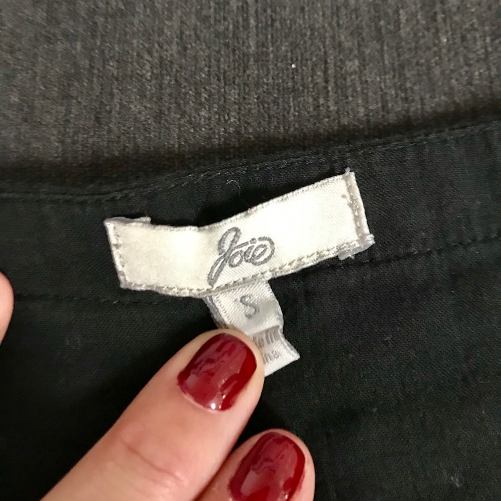 Joie Black Button Down Tunic Small - image 6